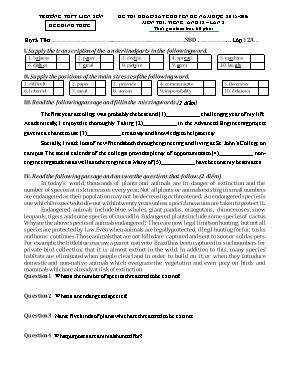Đề thi khảo sát Chuyên đề lần 2 môn Tiếng Anh Lớp 12 - Mã đề 136 - Năm học 2015-2016 - Trường THPT Liễn Sơn (Có đáp án)